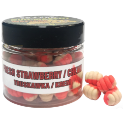 Köder Traper Duo Maggot Wafters 8mm - Erdbeere / Sahne