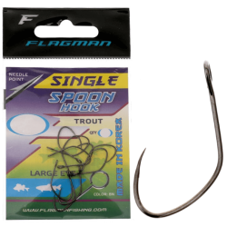 Flagman Trout Spoon Hook barbless size 4 10pcs
