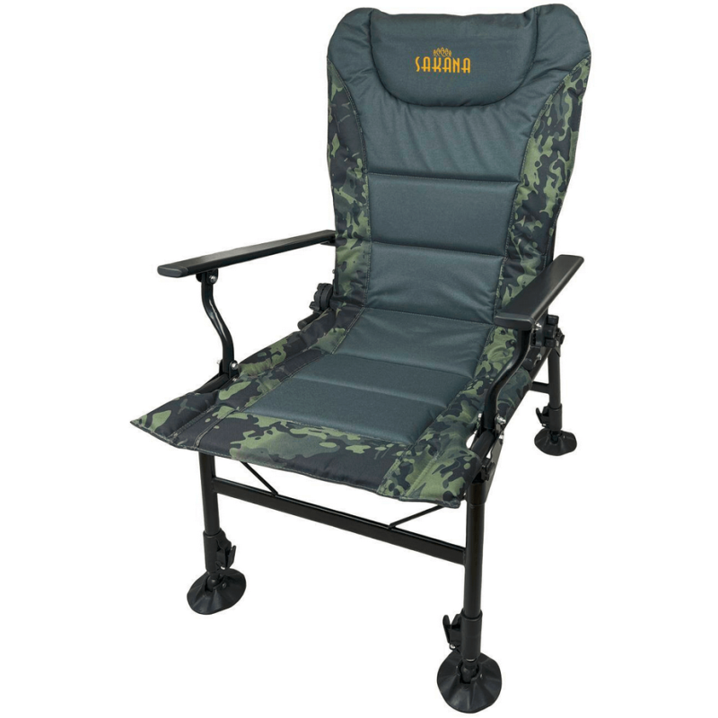 Karpfenliege Sakana Camo Angelstuhl