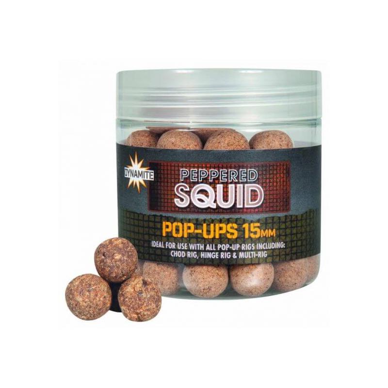 Dynamite Baits Pop-Up Boilies - Peppered Squid 15mm