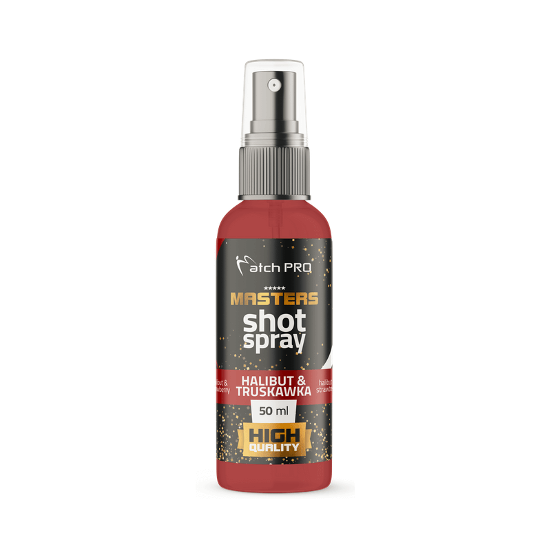 Dopalacz MatchPro Method Masters Shot Spray 50ml - Halibut Truskawka