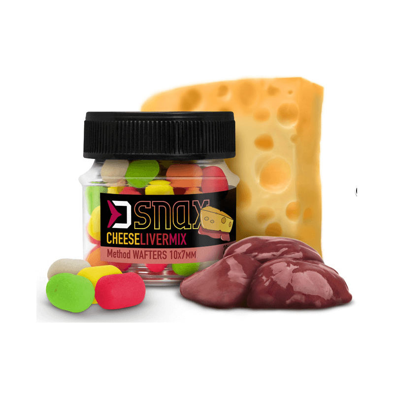 Köder Delphin D-Snax Feeder Wafters 10mm - Käse Leber