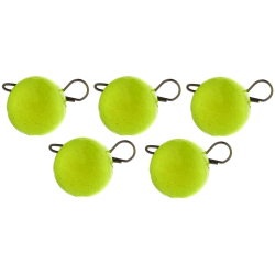 Flagman Lead Cheburashka Swing Ball Head Yellow 5g 5pcs