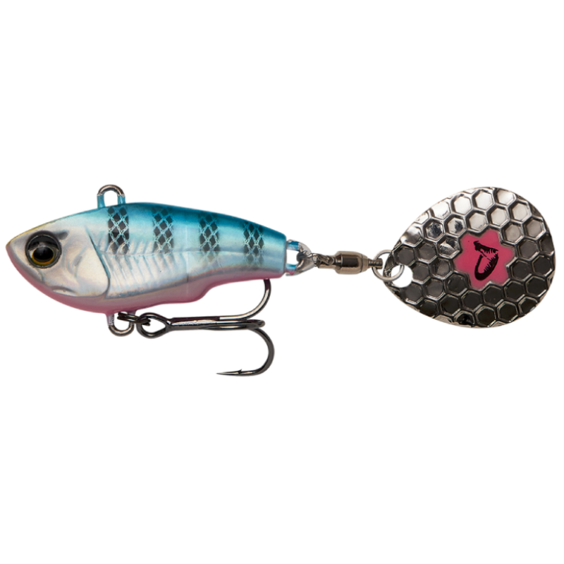 Savage Gear Fat Tail Spinner Lure 6.5cm 16g - Blue Silver Pink