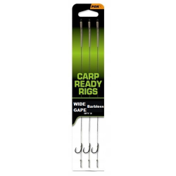 Przypony Karpiowe Fox Carp Ready Rigs Wide Gape 6 Barbless 20lb 3szt