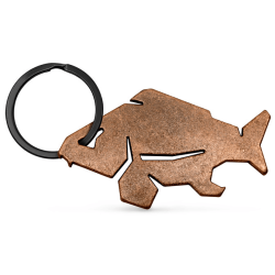 Delphin Carpener Brown Fisherman Bottle Opener Keychain