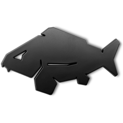 Reliéfní rybářská samolepka Delphin 3D Kapr - Černá