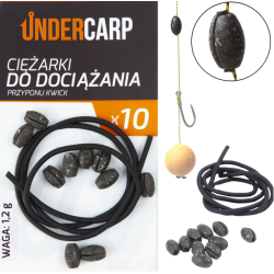 Ciężarki do dociążania przyponu Undercarp Kwick 0,8 g 10 sztuk