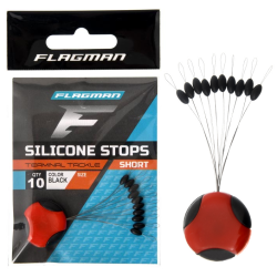 Rundstopper aus Schnur Flagman Silicon Short Stops S 10 Stück