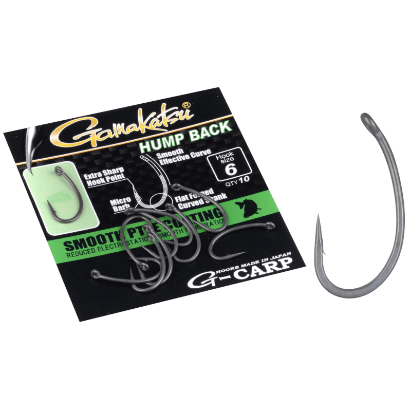 Kapr háčky Gamakatsu G-Carp Hump Back Grey Velikost 8