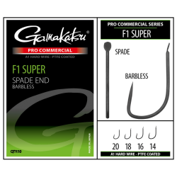 Gamakatsu Haken mit Öhr Pro-C F1 Super Spade Gr. 20 Widerhakenlos