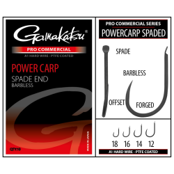 Gamakatsu Spade Hooks Pro-C Power Carp Size 18 Barbless