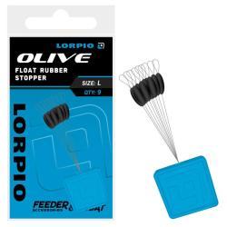 Gummi-Stopper für Schnur Lorpio Olive Small 9 Stück