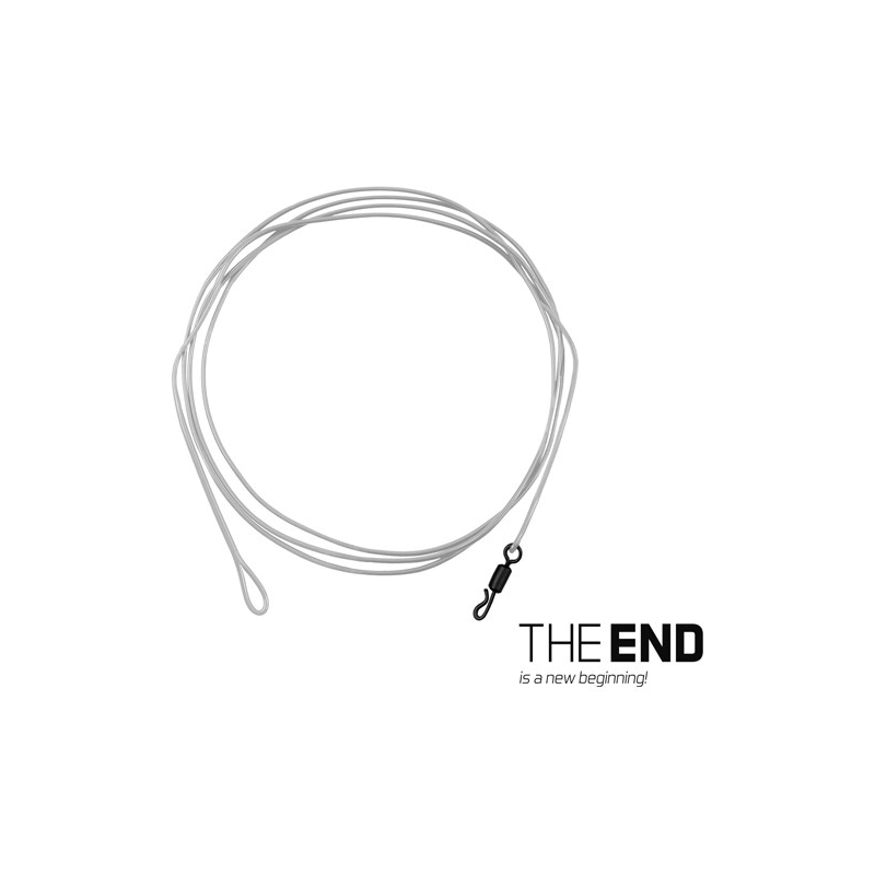 Zestaw karpiowy z krętlikiem Delphin The End Fluorocarbon Leader 60cm 30lb