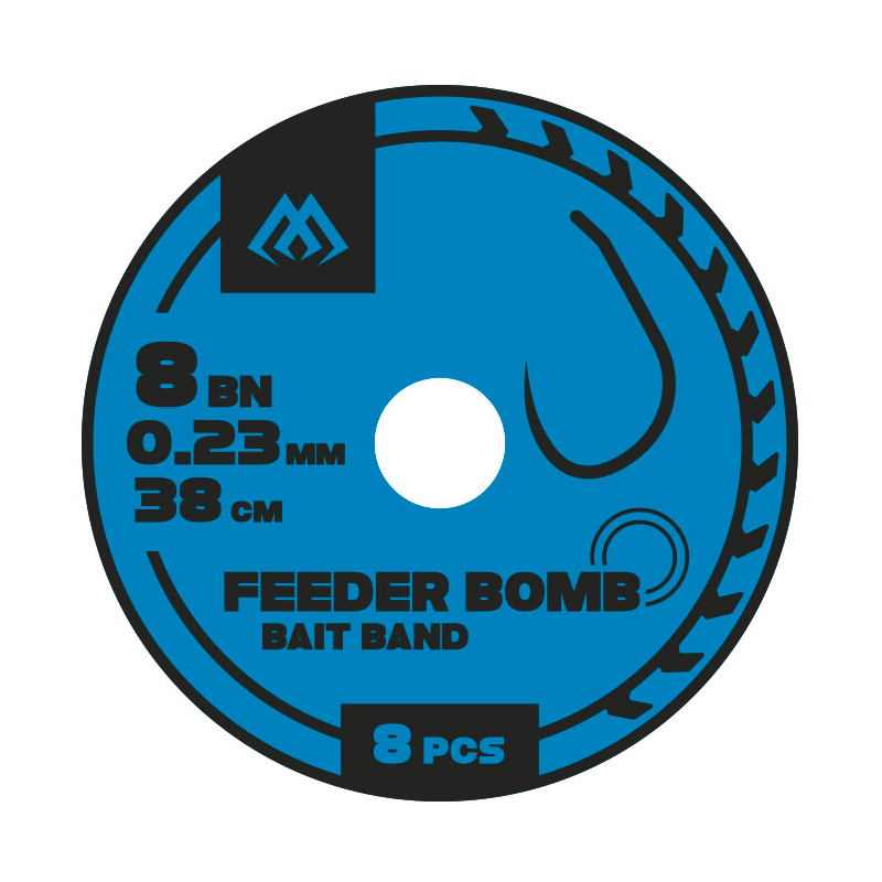 Przypony do Feeder Bomb Mikado z gumką 38cm Roz. 10 8szt - Bezzadziorowe