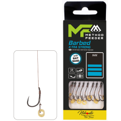 Methoden-Vorfächer Mikado Geflochten 10cm mit Gummiband 12 - mit Widerhaken