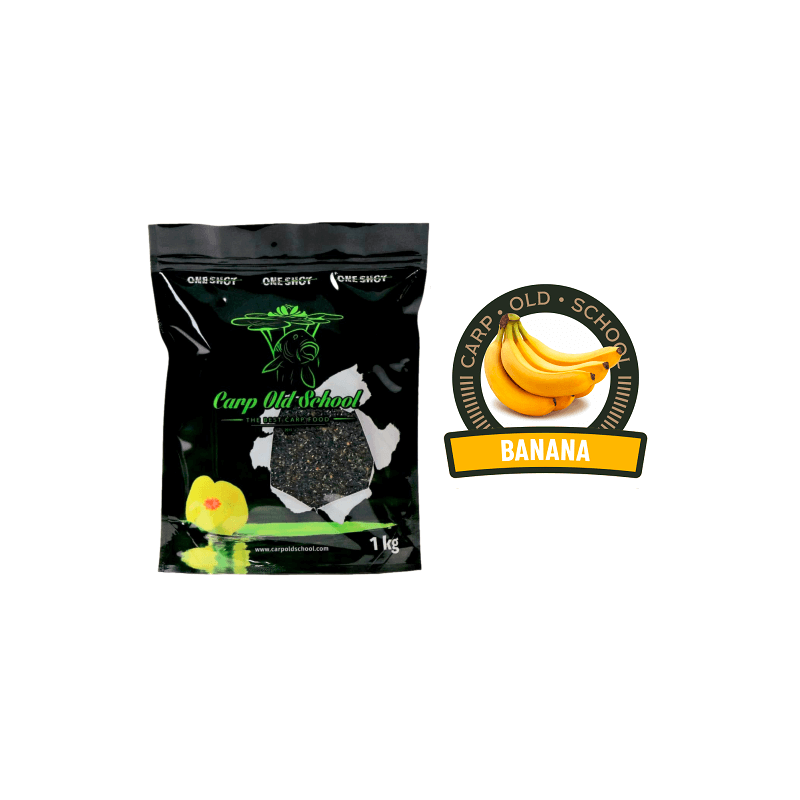Ziarna zanętowe Carp Old School Konopia Rzepik - Banan 1kg
