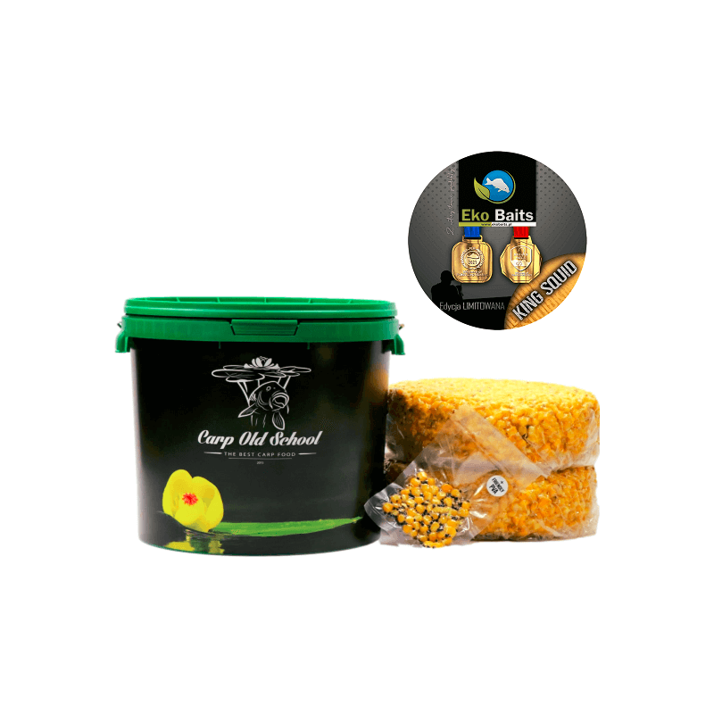 Kukurydza zanętowa Carp Old School Wiadro - King Squid Eko Baits 10kg