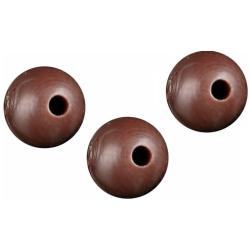 Korálkový silikonový měkký mikado 6mm hnědý 25 kusů