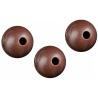 Korálkový silikonový měkký mikado 6mm hnědý 25 kusů
