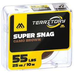 Ummantelte Vorfachschnur Mikado Super Snag 55lb 10m Braun