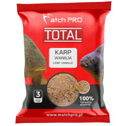 Návnada na rybolov MatchPro Total - Vanilkový kapr 3 kg