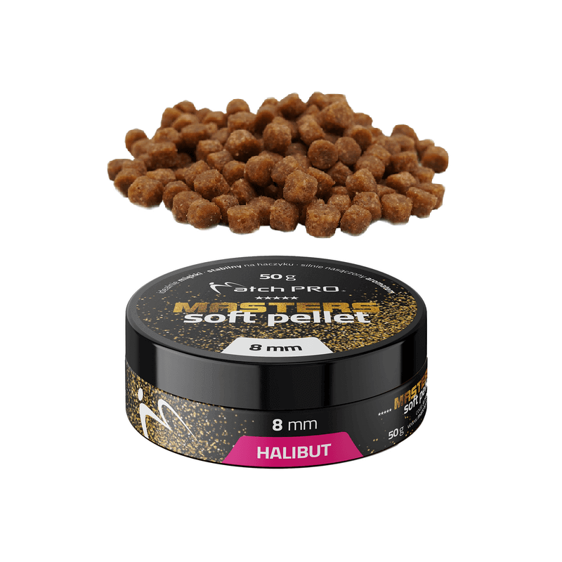 Pelletový háčkovací nástrah MatchPro Soft Pellet Masters 8mm - Halibut