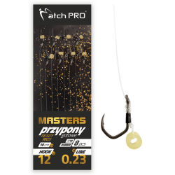 MatchPro Masters Method Feeder Vorfach mit Gummiband M19 Nr. 16 10cm - Widerhaken