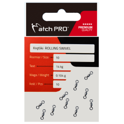 MatchPro Rolling Swivels Angelhaken 8 10 Stück