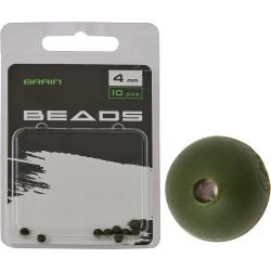 Brain Beads Rubber Beads Green 4mm 10pc