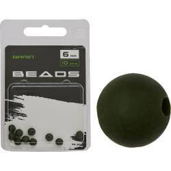 Koraliki gumowe Brain Beads Zielone 6mm 10szt