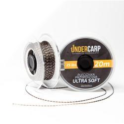 Plecionka przyponowa 20 m/35 lbs ULTRA SOFT - brązowa Undercarp