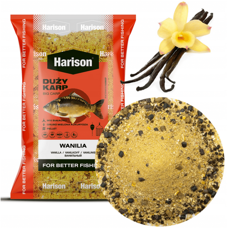 Harison Large Carp Fishing Groundbait - Vanilla 1kg