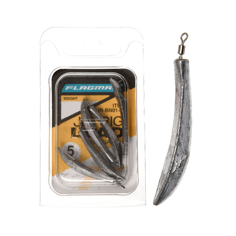 Flagman Jig Rig Banana Spinning Weight 5pc - 8g
