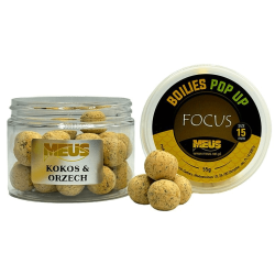 Plovoucí kuličky Meus Pop Up Focus 15mm - Kokos Ořech