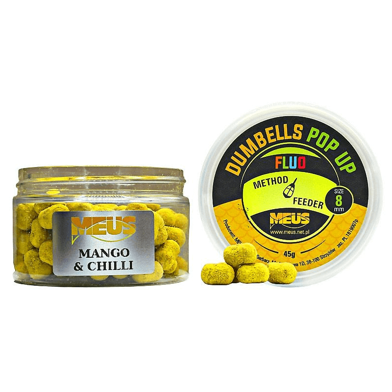 Meus Dumbells Fluo Pop Up Köder 8mm - Mango Chilli