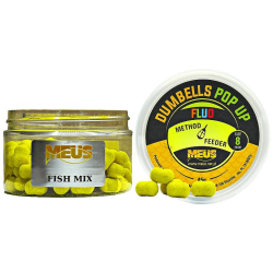 Návnada Meus Dumbells Fluo Pop Up 8mm - Fish Mix