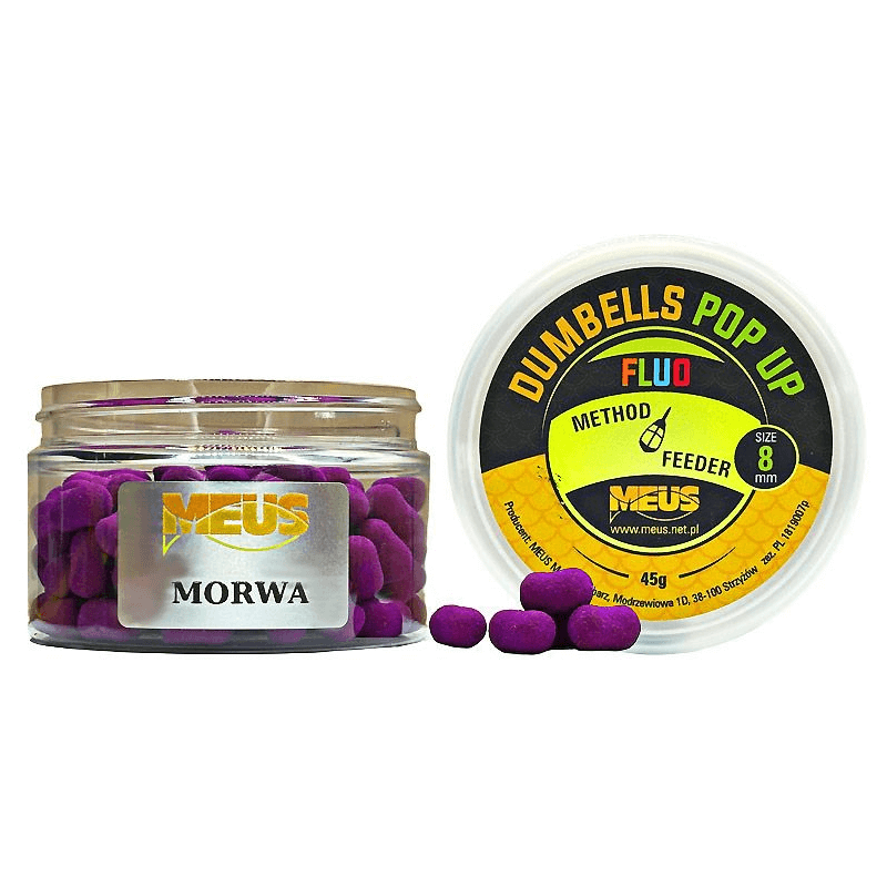 Meus Dumbells Fluo Pop Up Köder 8mm - Maulbeere