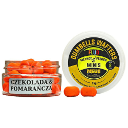 Meus Dumbells Fluo Wafters 8mm Köder - Schokolade Orange Minis