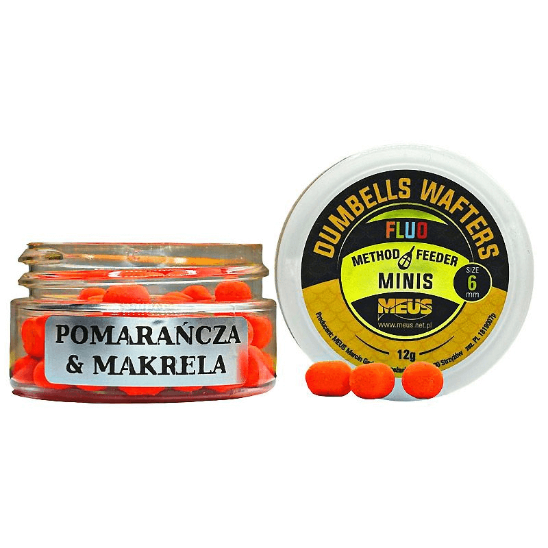 Przynęta Meus Dumbells Fluo Wafters 6mm - Pomarańcza Makrela Minis