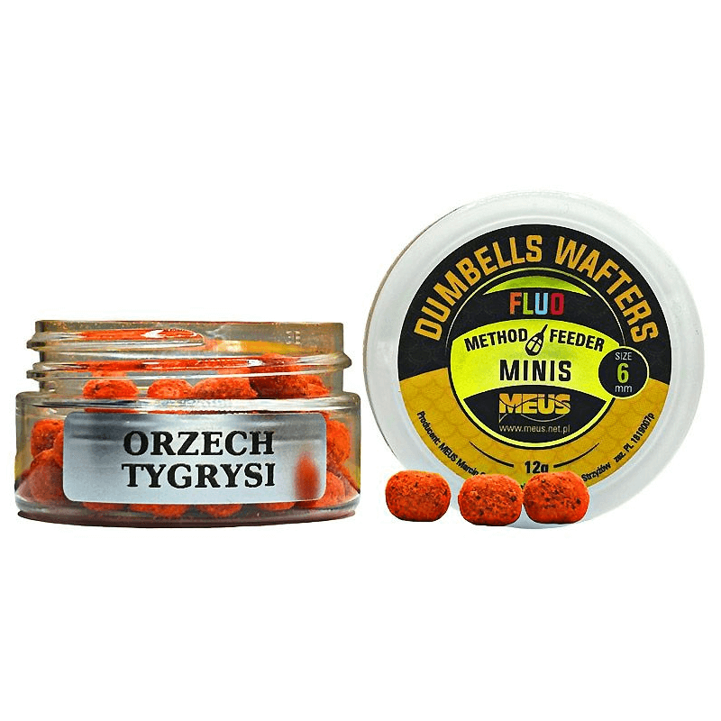 Przynęta Meus Dumbells Fluo Wafters 6mm - Orzech Tygrysi Minis