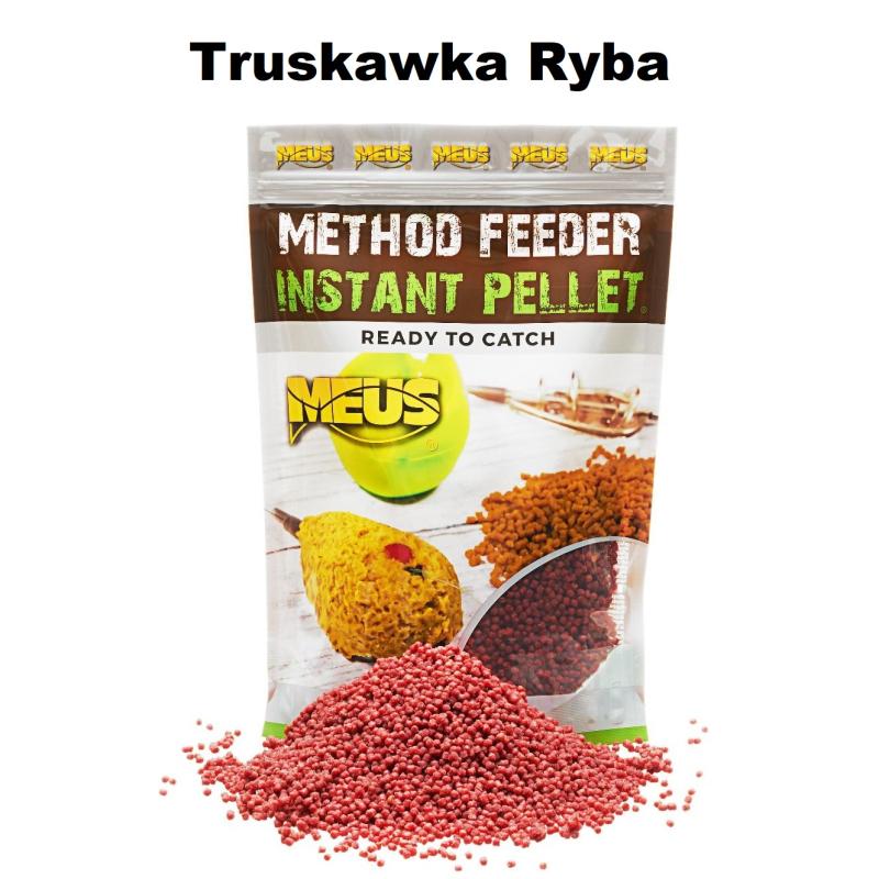 Fertiger Pellet Meus für Method Feeder 2mm - Erdbeere Fisch 700g