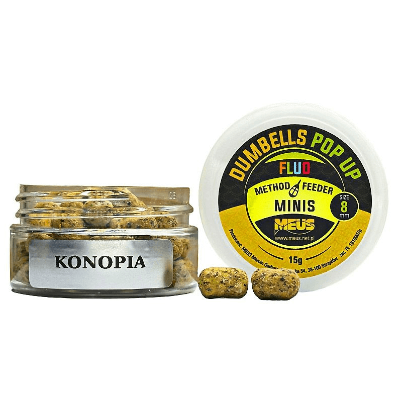 Návnada Meus Dumbells Fluo Pop Up 8mm - Konopí Minis