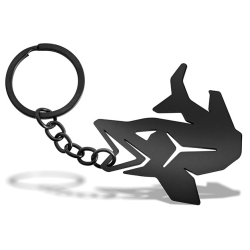Klíčenka s otvírákem na lahve pro rybáře Delphin Štika Černá