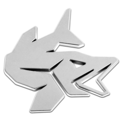 Delphin 3D Pike Fishing Sticker - Chrome