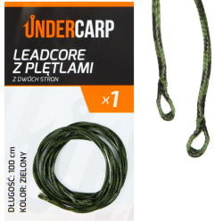 Leadcore-Set Undercarp mit zwei Schlaufen Grün 100cm 45lb
