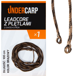 Leadcore-Set Undercarp mit zwei Schlaufen Braun 100cm 45lb