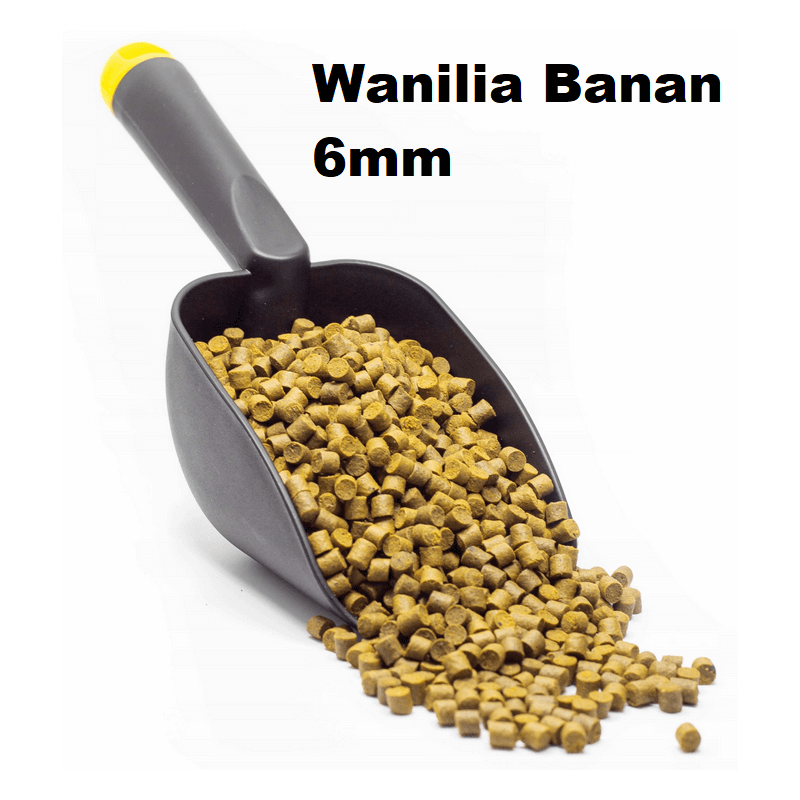 Návnadové pelety Harison 6mm Vanilka Banán 1kg na váhu