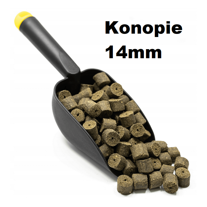 Pellet pro návnady Harison 14mm Konopí 1kg na váhu