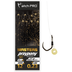 Przypony do Metody MatchPro Masters z gumką M19B nr8 10cm - Bezzadziorowe